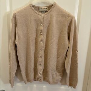 Clark Gregory 100% Cashmere Crewneck Cardigan Size Small